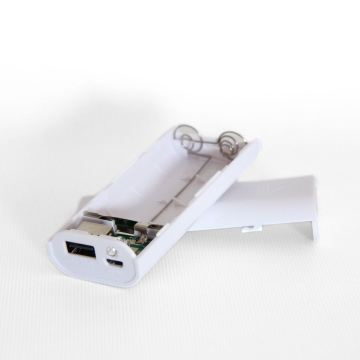 DIY mini powerbank 2×18650 Li-Ion, white