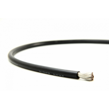 Jemně laněný kabel 2AWG v silikonové bužírce černý