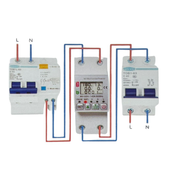Smart wifi multifunkční chránič Tuya TOMZN 63A 230V