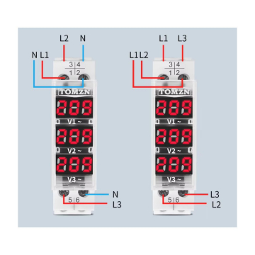 Jednofázový LED voltmetr s digitálním displejem AC 40 V ~ 500 V