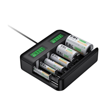 EBL Battery charger for AA AAA C D NI-MH batteries - type C