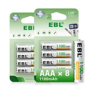 EBL dobíjecí micro AAA baterie 1100mAh 1,2V - 8ks