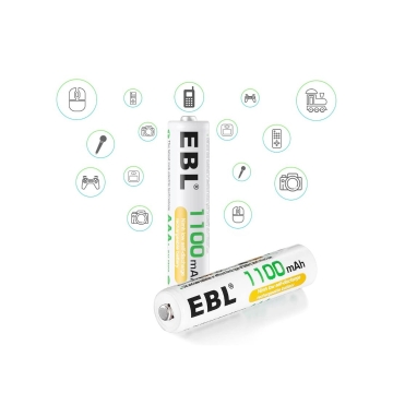 EBL dobíjecí micro AAA baterie 1100mAh 1,2V - 8ks