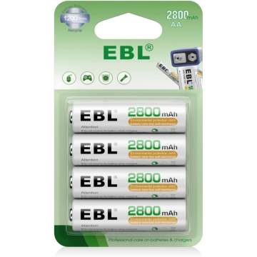 EBL dobíjecí AA baterie 2800mAh 1,2V Mignon - 4ks