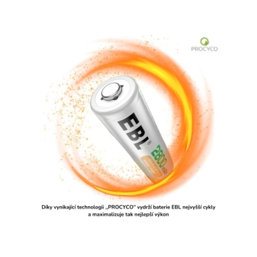 EBL rechargeable AA battery 2800mAh 1,2V Mignon - 4pcs