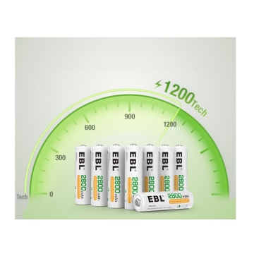 EBL rechargeable AA battery 2800mAh 1,2V Mignon - 4pcs