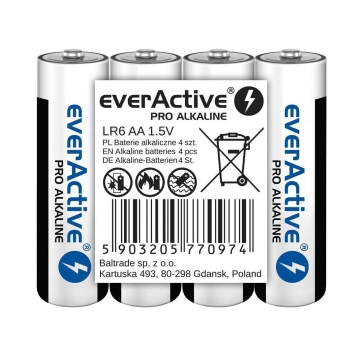 everActive AA baterie Mignon LR06 1,5 V - 4ks