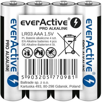 everActive AAA baterie micro LR03 1,5 V - 4ks