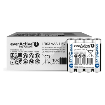 everActive AAA baterie micro LR03 1,5 V - 4ks